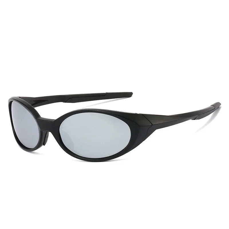 

9102 Polarized Sports Sunglasses for Men Women, UV400 Outdoor Cycling Running Sun Glasses, Retro Oval Wraparound Shades 605495