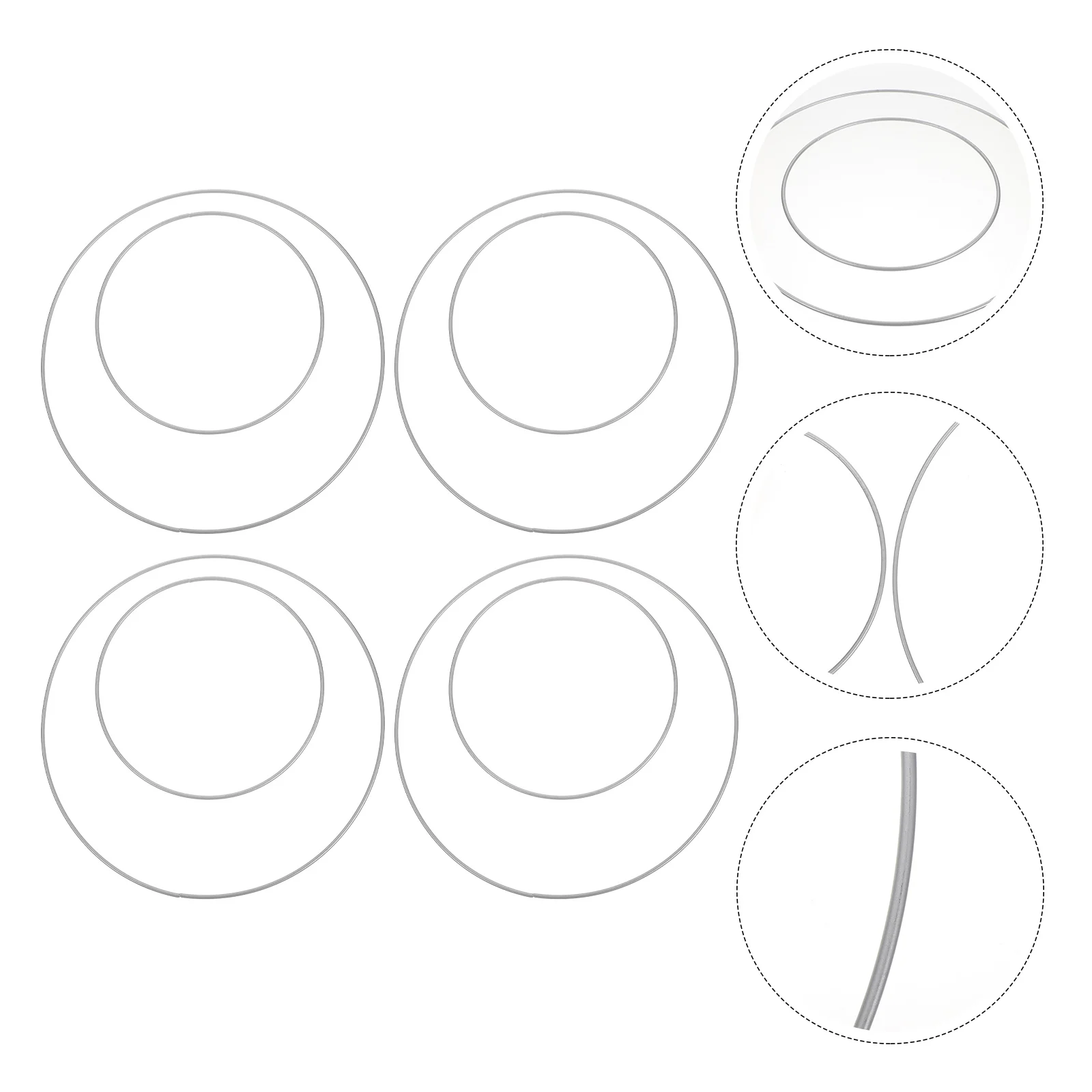 

8pcs Hoops Silver Sturdy DIY Craft Wreath Decor Dream Catcher Macrame Metal Rings For Dream Catcher Rings Home Office