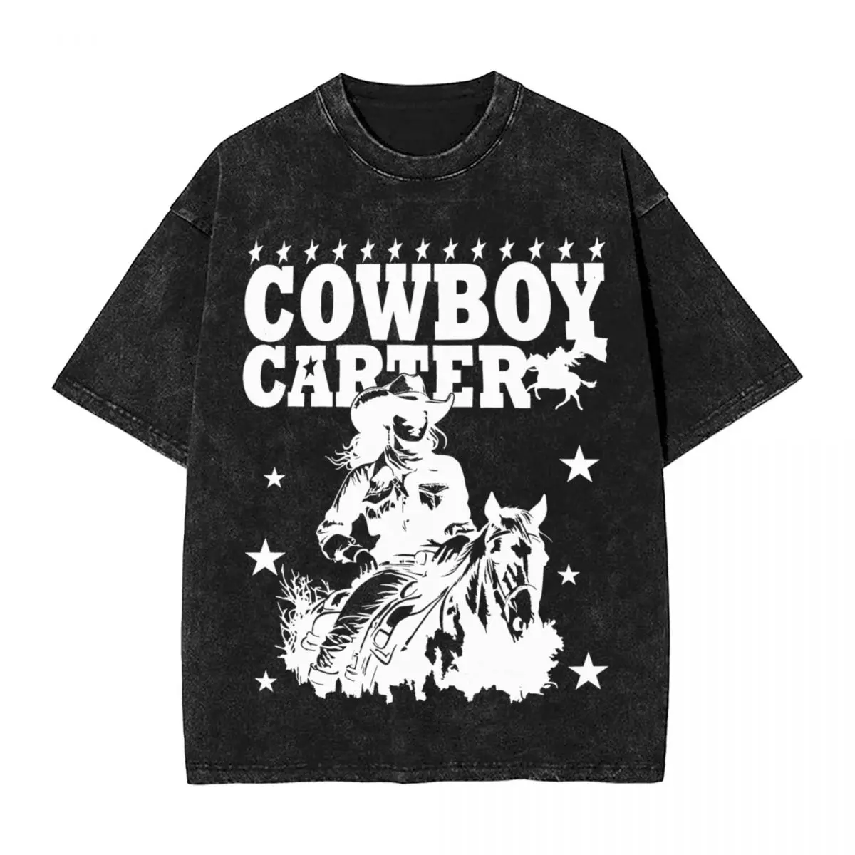 

Футболка Beyonce Cowboy Carter вареная в стиле хип-хоп, винтажные женские и мужские топы с коротким рукавом, летняя одежда в стиле Харадзюку