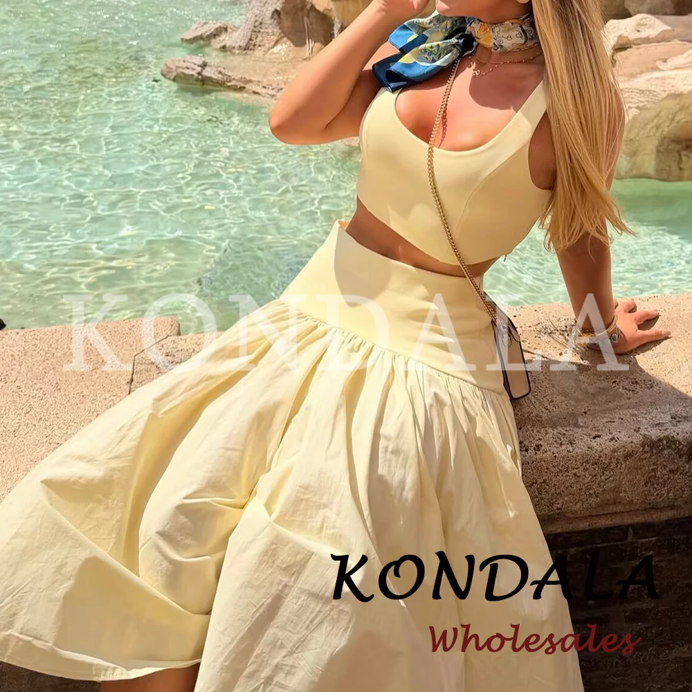 KONDALA Chic Vintage Yellow Wo - Fly Line ulasan dan harga