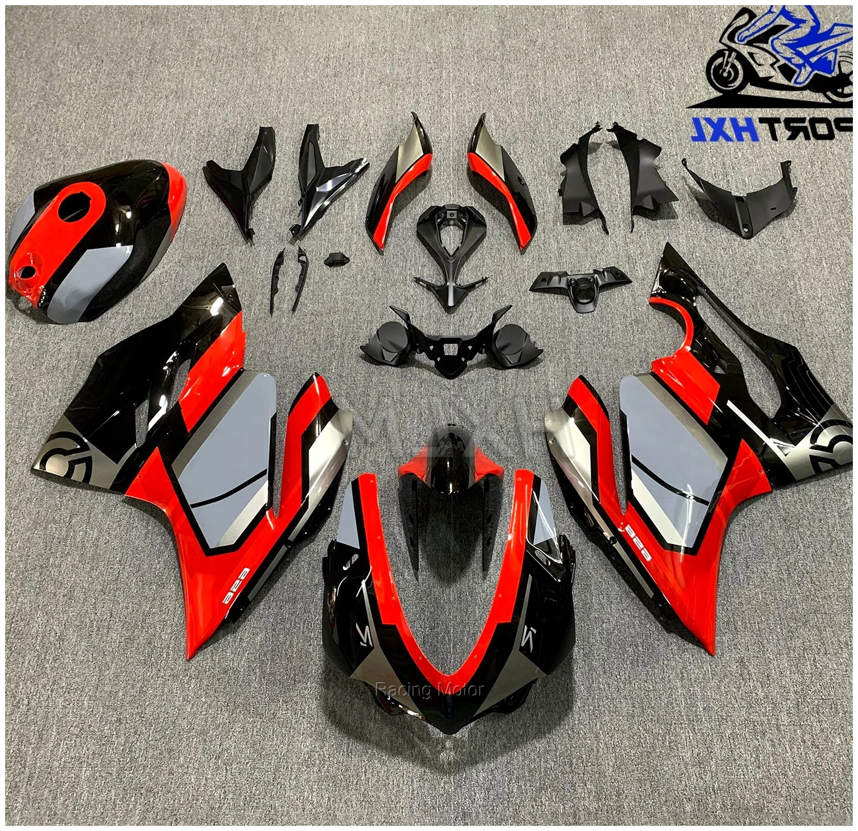 The HOT New ABS Motorcycle Fairings kit Fit For Ducati 899 1199 panigale 1199S Custom Red White | Racing Motor Store