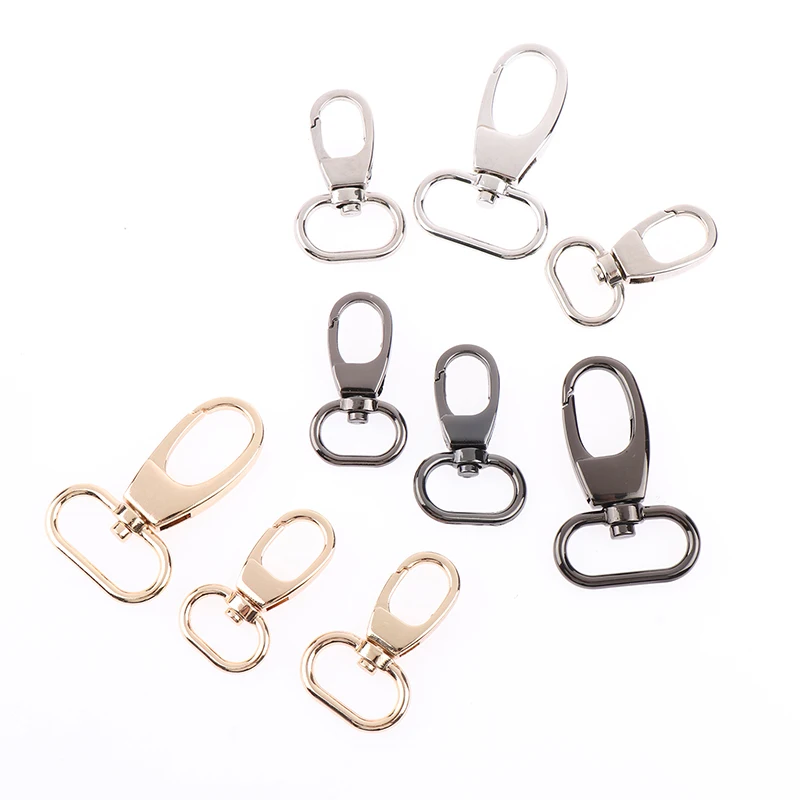 2pcs 15mm-25mm Metal Swivel Bags Strap Buckles Lobster Clasp Collar Carabiner Snap Hook DIY Key Ring Dog Chain Collar Snap Hook