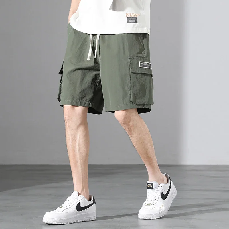 Short cargo à séchage rapide pour homme, short décontracté, coupe adt, pantalon de randonnée en plein air imperméable, grande taille, 6XL zones me, short d'été au genou