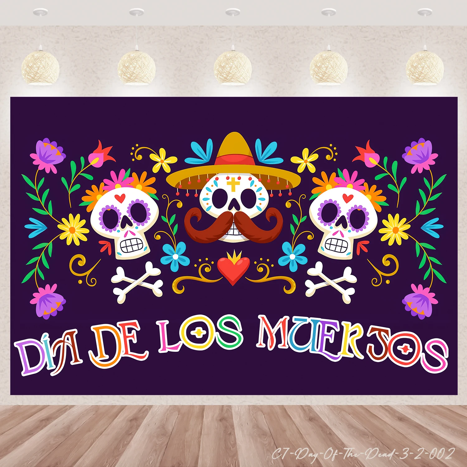 Mexico Day Of The Dead Background Party Baby Shower Photography Props Vinyl Room Decor Supplies Portrait Poster Photo Studio