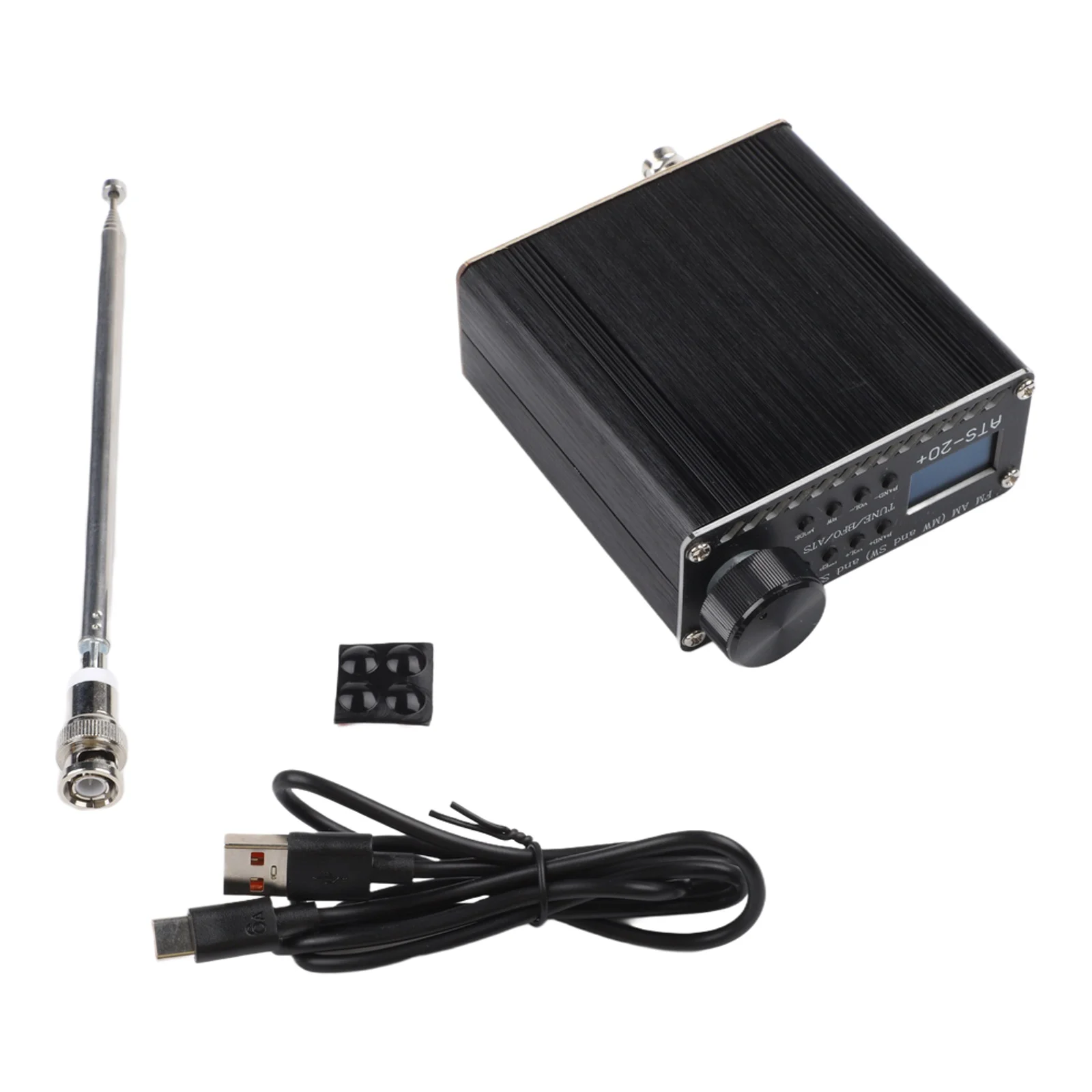 Indoor Radio Listening ATS-20 Plus Receiver Full-Band Radio Polymer Lithium Battery Radio USB Charging 3.5mm Headphone Support