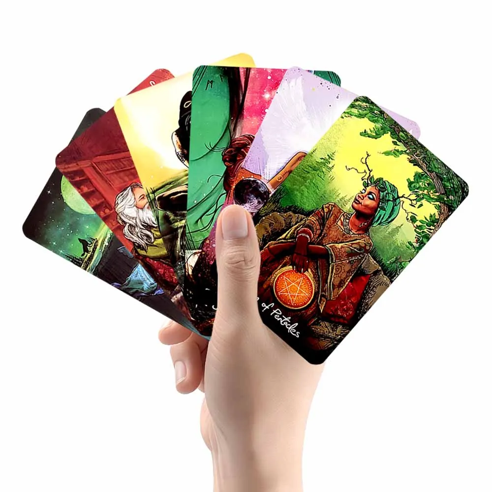 78 Stück leichte Prophet-Tarotkarten, 10,3 x 6 cm, englische Oracle-Karte, Wahrsagerei, Vorhersage der Zukunft, Brettspiel für Familie und Party – Detail 4