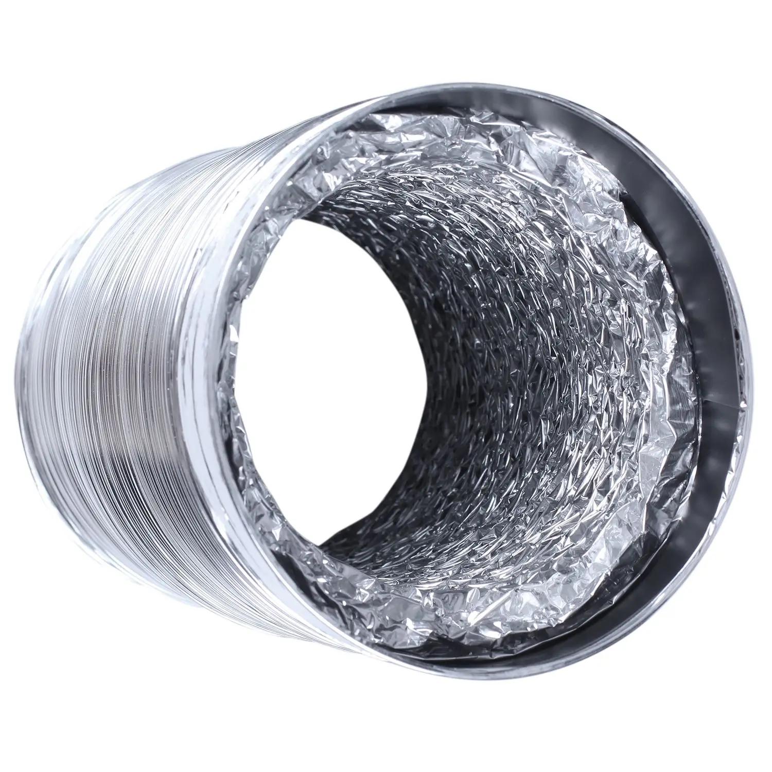 HOT 3 Meter Length 100Mm/4 Inch Fresh Air System Flexible Aluminum Exhaust Duct Pipe Air Ventilation Pipe Hose for Bathroom