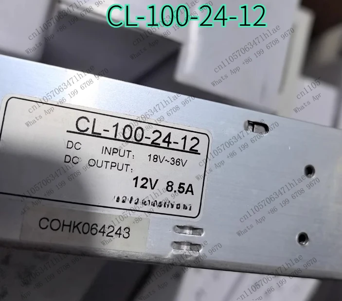 CL-100-24-12 Switching Power Supply, Input 18-36V Output 12V 8.5A, Functionally Sound, Tested OK