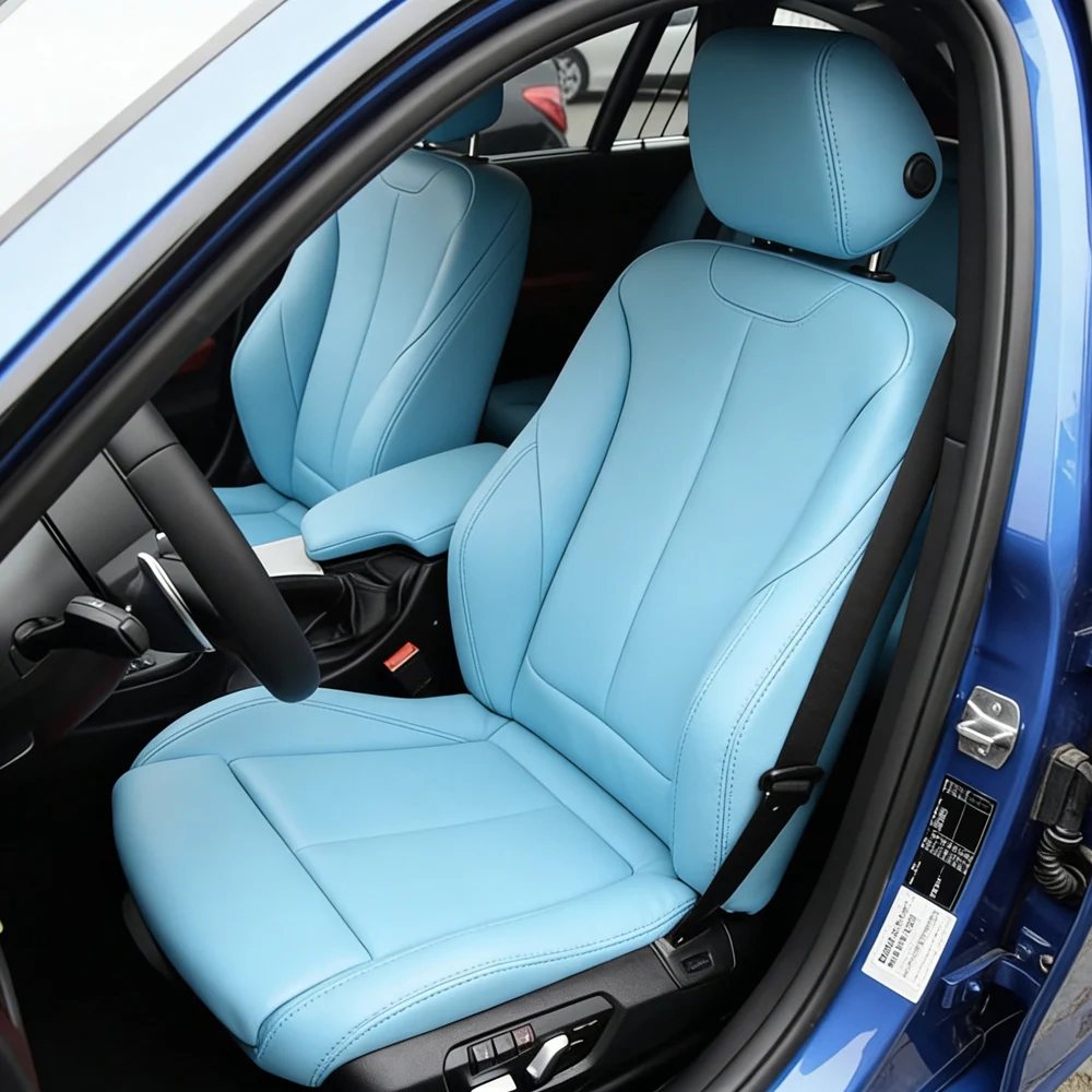 

Чехлы для сидений автомобиля, индивидуальный дизайн, для BMW 3 серии 2013-2017 годов, из искусственной кожи, полный комплект, защитные накладки на сиденья, автомобильный стайлинг