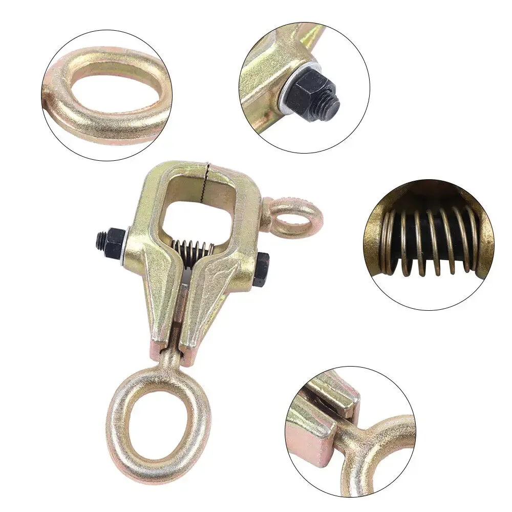 5T Frame Pulling Clamp Collision Repair Small Mouth Body Pull Clamp with Self Tightening Grips for Car Body Repair (Gold)