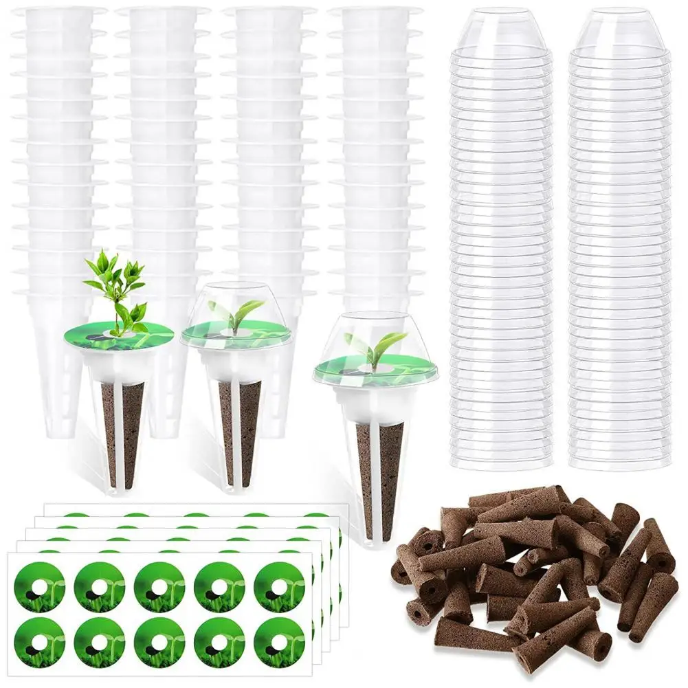 

120Pcs Hydroponic Growing Kit For Aerogarden Hydroponics Garden Include Replacement Grow Baskets Plant Sponges Labels Stickers