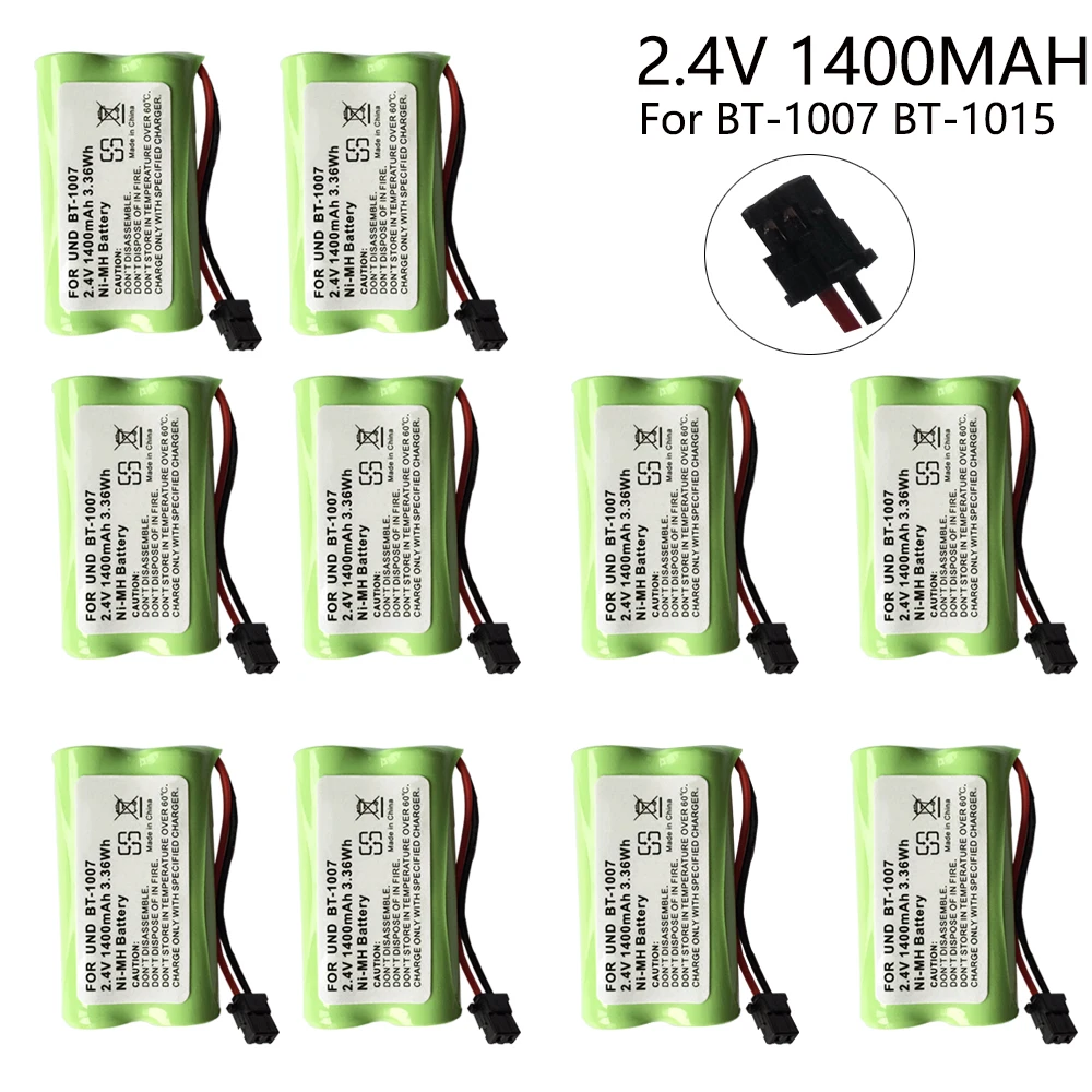 2.4V 1400mAh AA Rechargeable Ni-MH Battery for BT-1007 BT-1015 Cordless Phone Battery For Uniden BT904, BP904, BT1007, BT1015