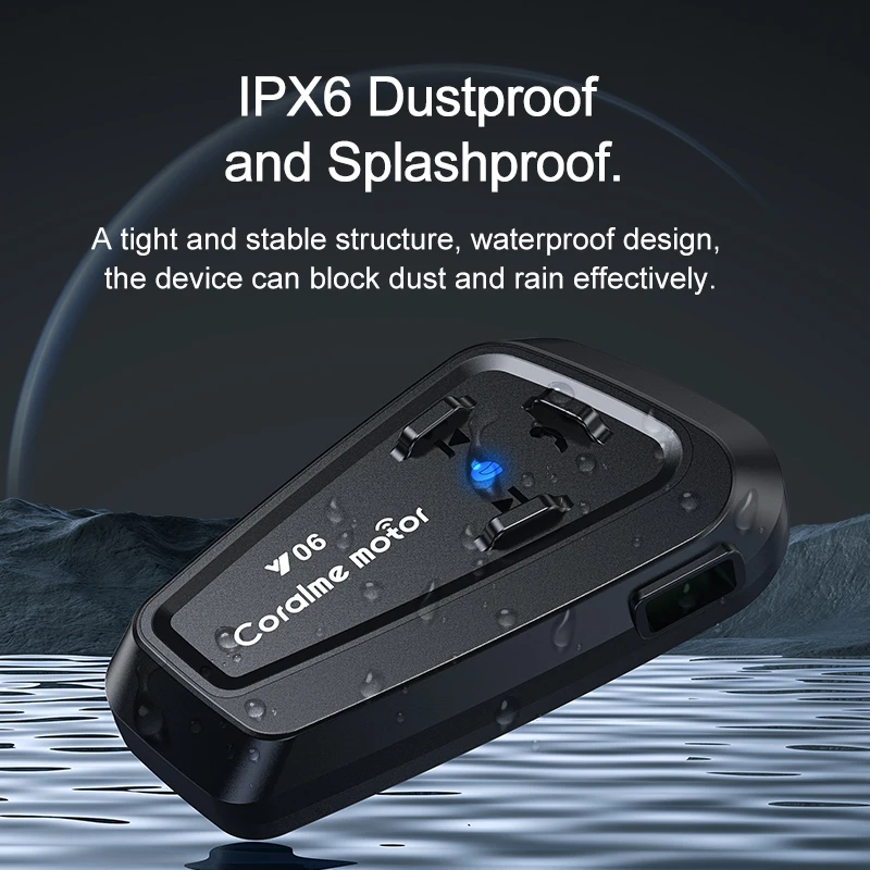 Waterproof  Riding Helmet Wireless Headset Automatic Call Answering Bluetooth5.3 AI Voice Assistant Motorcycle Helmet Headset