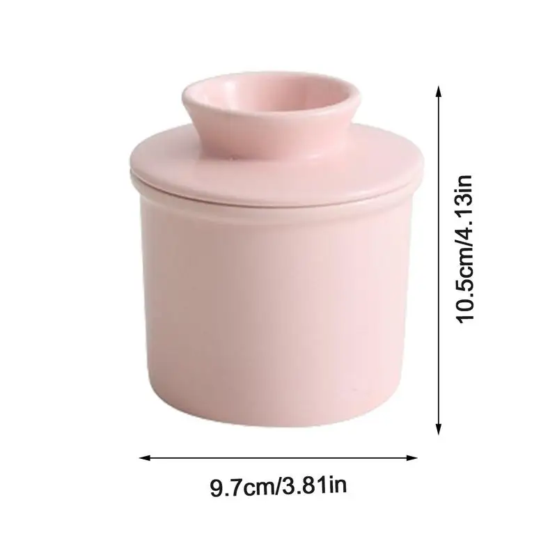 Butter Crock with Lid Ceramics Butter Container Multipurpose Cheese Server Keeper Tray French Butter Dish for Soft Butter