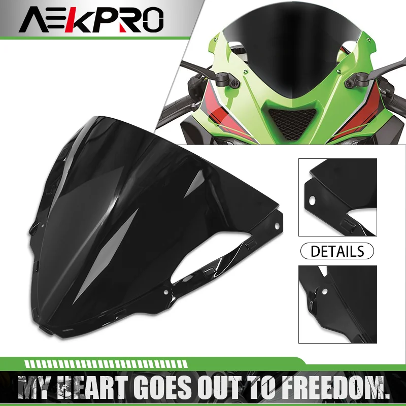 

Modified Sports Windshield For ZX-636 2024 ZX-10R 21-23 Motorcycle WindScreen Protector Visor Viser Front Screen Wind Deflector