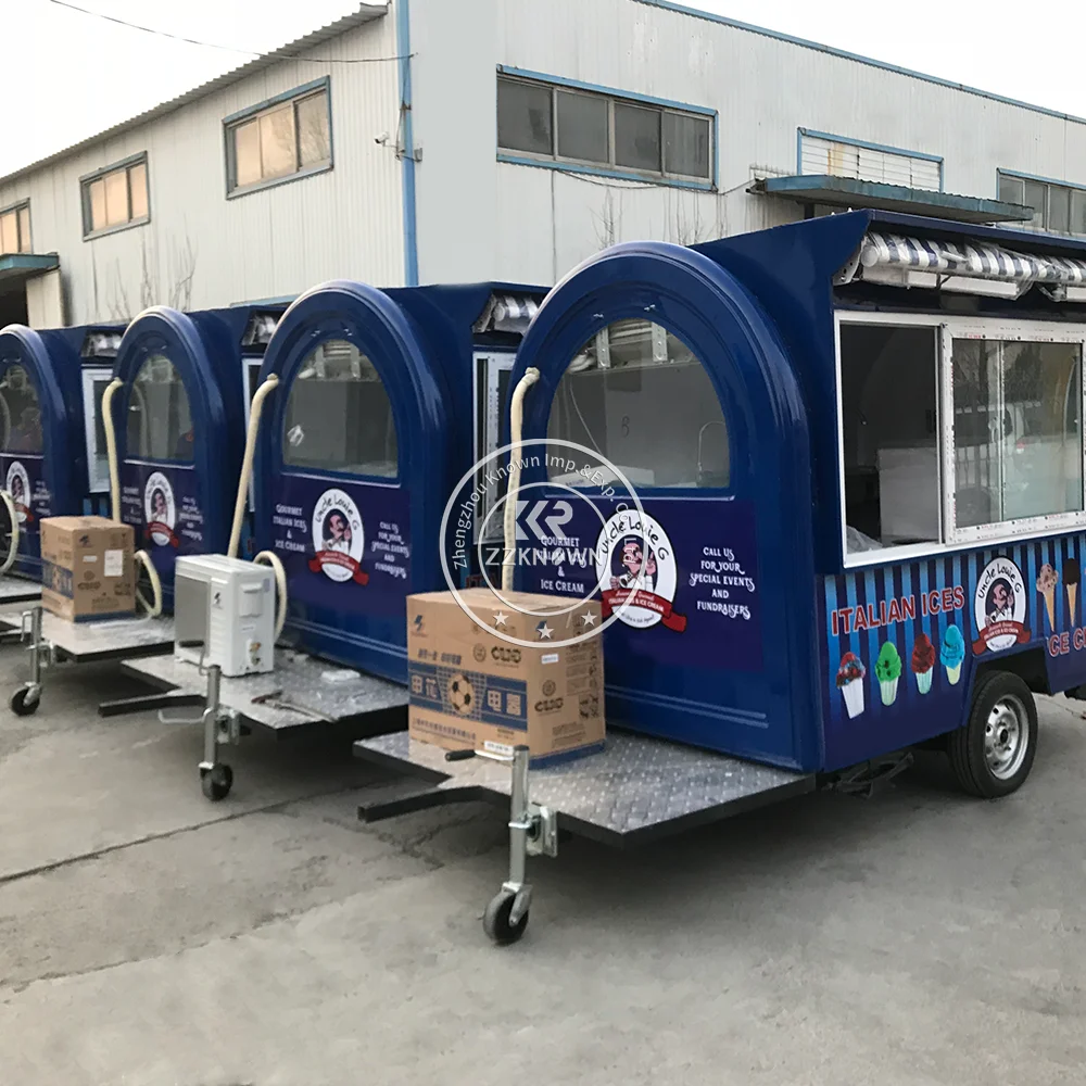 

Mobile Food Trailers Fully Equipped Pizza Ice Cream Cart Bbq Catering Trailer Outdoor Mobile Fast Food Truck Coffee Shop Kiosk