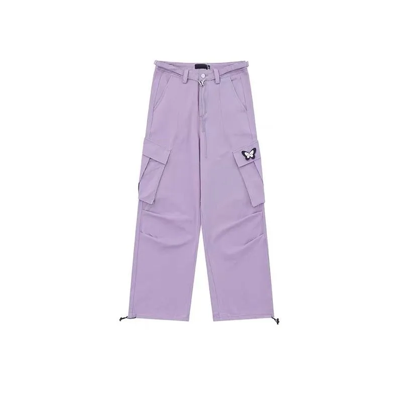 American Dopamine Butterfly Belt Sweet Cool Overalls Women's Summer Mop Pants