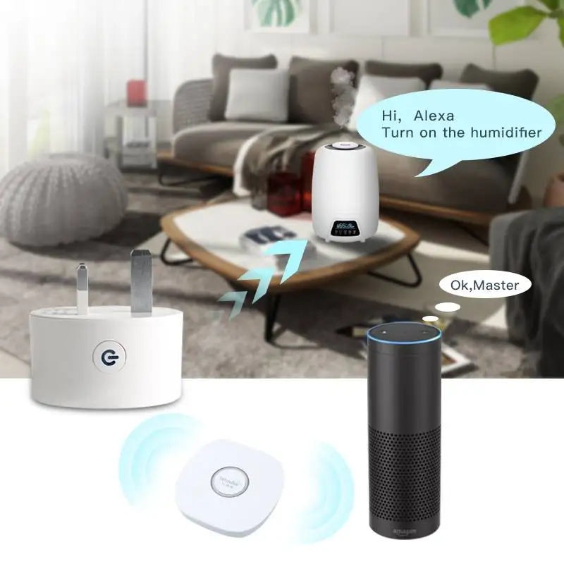 UK ZigBee Tuya สมาร์ทปลั๊ก 16A พร้อม Timed Voice Control มาตรฐาน Hub ต้องใช้ ZigBee3.0 ทํางานร่วมกับ Alexa Google Home Alice