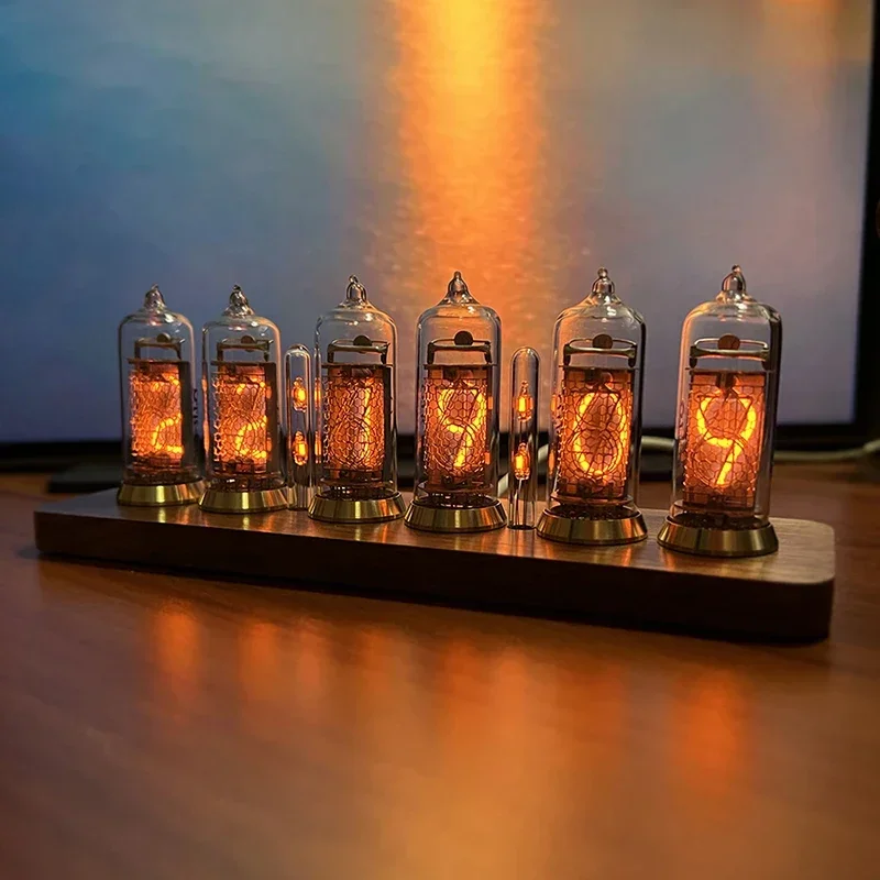 Smart Glow Tube Clock Digital Vacuum Watch Bluetooth Desktop Clocks Retro Nixie Tube LED Watches Small Decoration Accessories