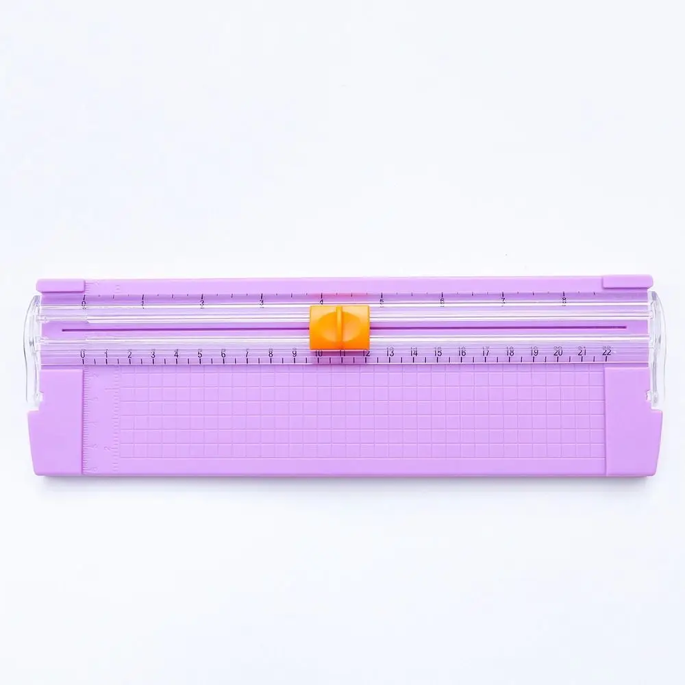 Purple/Pink/Orange/Blue/White A4 Paper Trimmer Clear Scale 220*60mm Cutting Size Paper Cutter Side Ruler Burrs Free