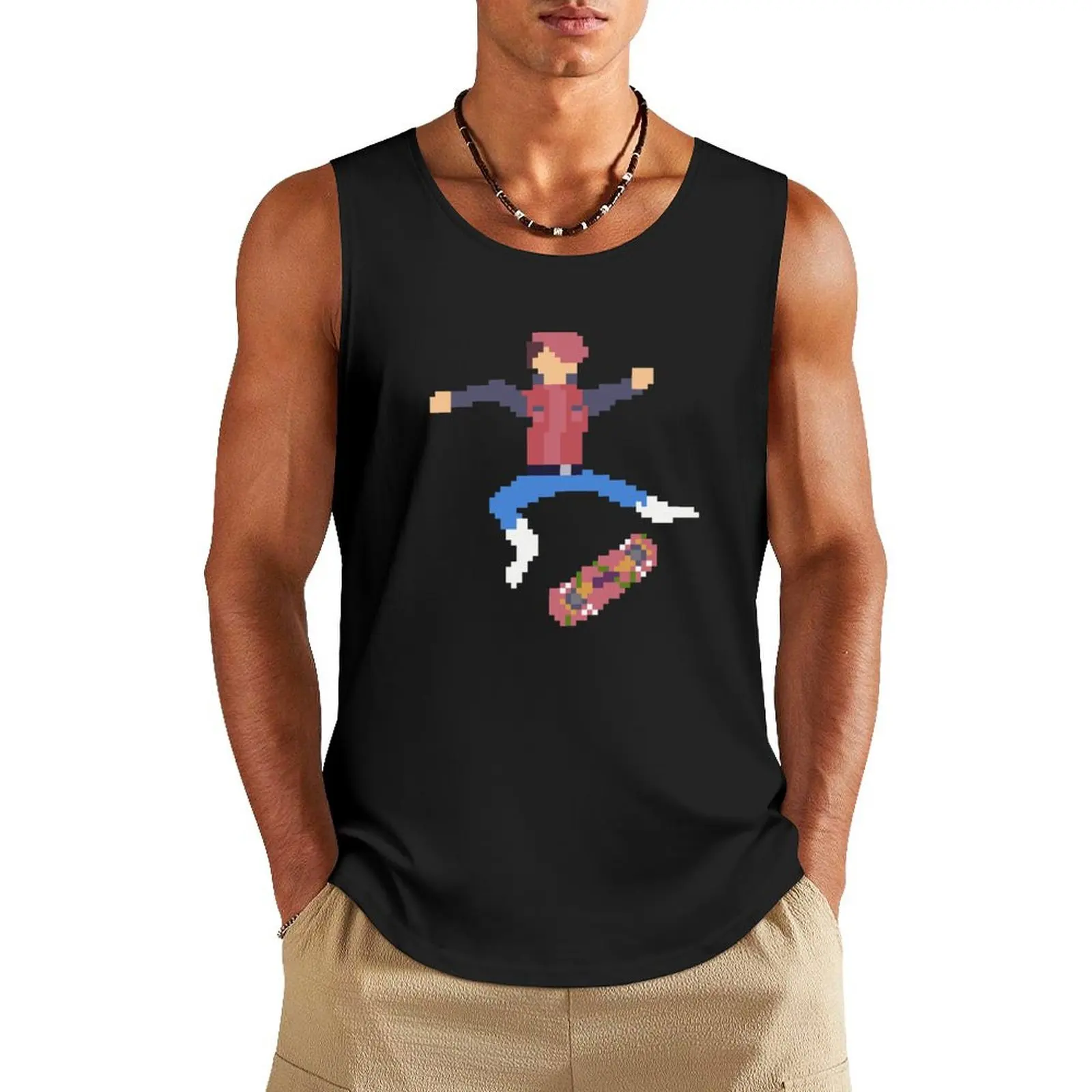 

Retro to the Future Tank Top sleeveless gym shirt man fitness gym shirt man anime t-shirts t-shirt Men's