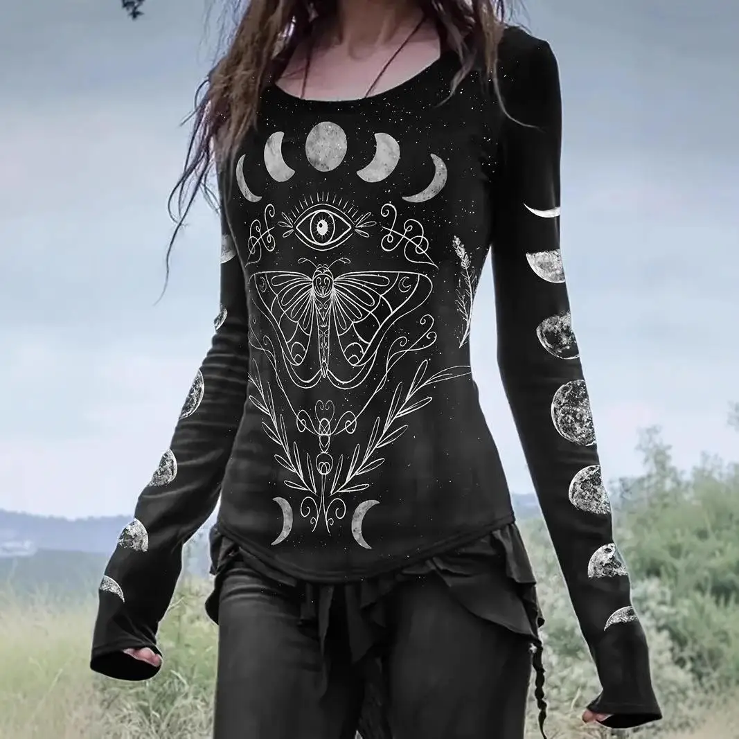 

Women's Printed Long Shirt Casual Loose Fit Polyester Fiber Business Wear Overhead Dress Other Sleeve Length Full-Length