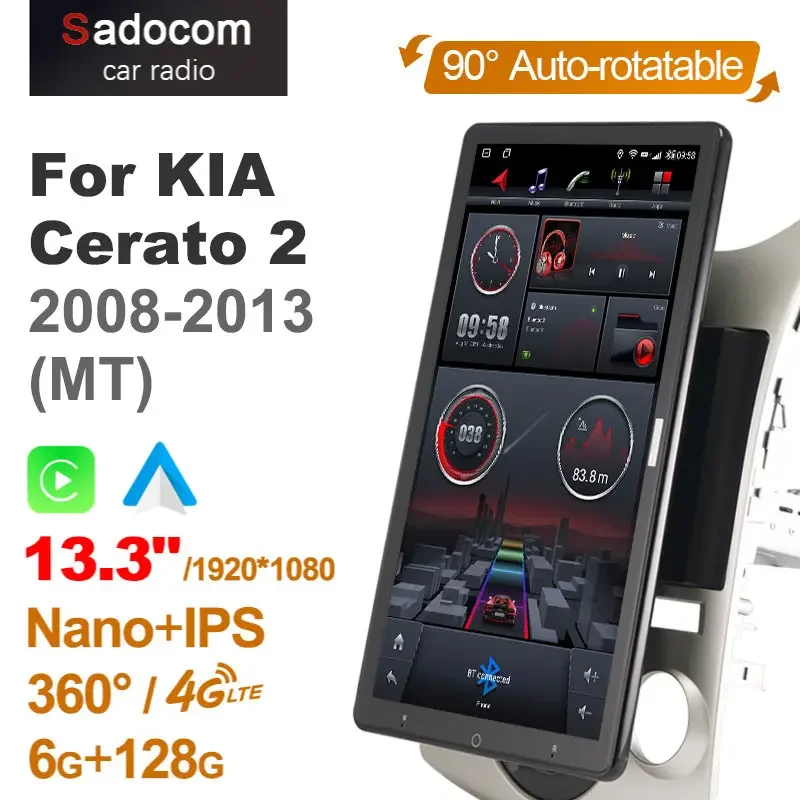 

TS10 Android 10,0 CarPlay автомобильное радио авто для KIA Cerato 2 2008-2013 с 13,3 "без DVD Поддержка USB быстрая зарядка Nano 1920*1080