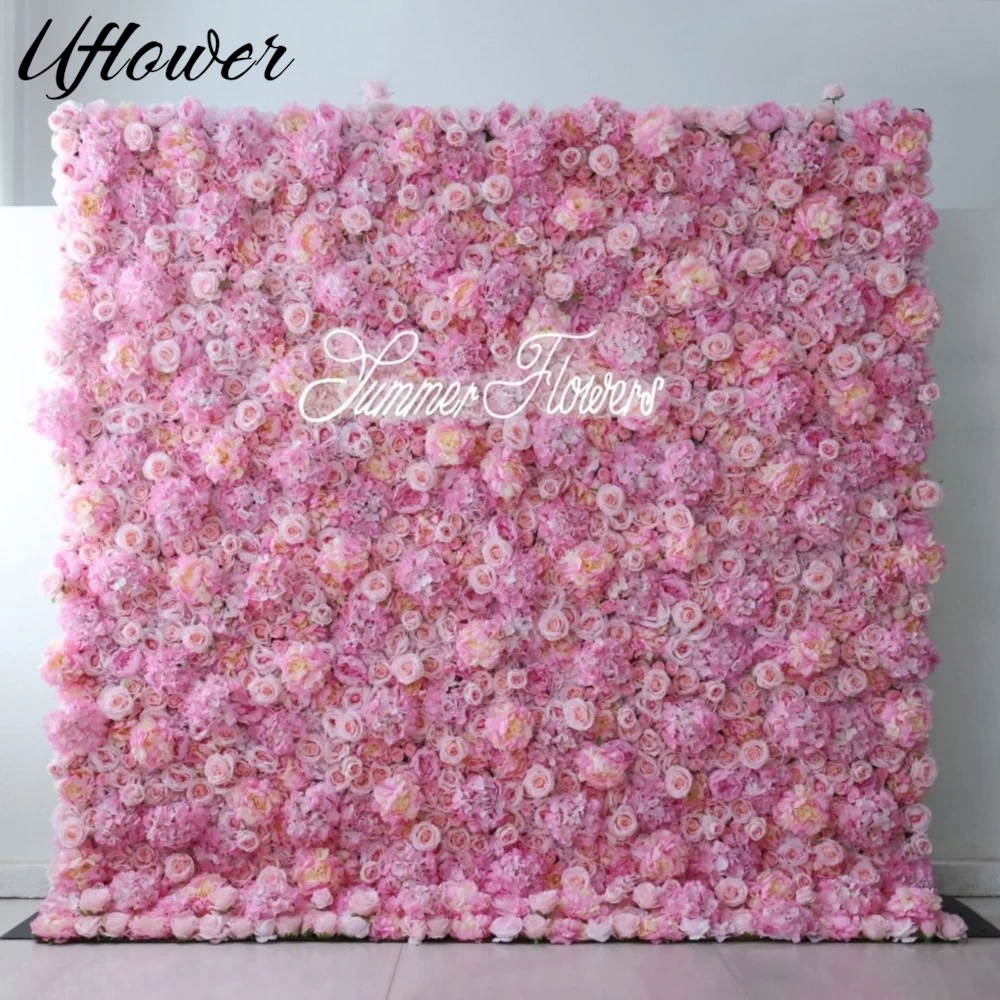 

Uflower Mixed Flower Series 3D телесный розовый гортензия роза настенная ткань уличный свадебный фон вечерние декоративный реквизит