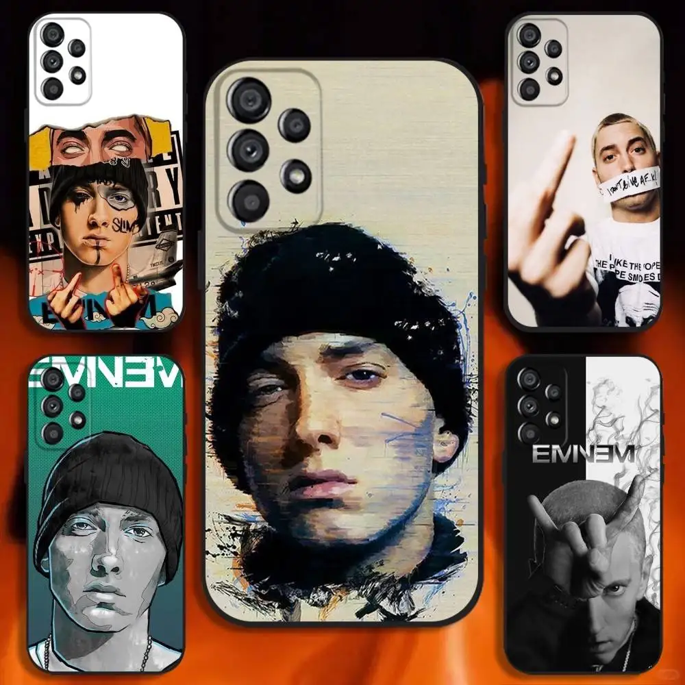 

Rapper Eminem America Phone Case For Samsung Galaxy A20,A21s,A22,A31,A32,A52,A53,A72,73,A80 Soft Black Cover