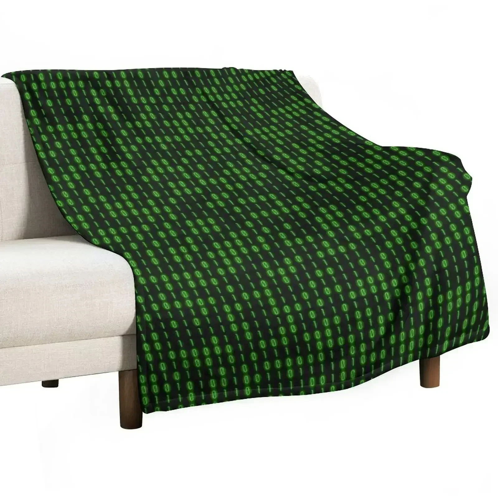 Binary Code Inside Throw Blanket Wrinkle Resistant Lightweight Blanket