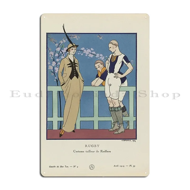 1920s Art Deco Fashion Illustration Metal Sign Bar Wall Pub Cinema Designing Garage Decoration Tin Sign Poster
