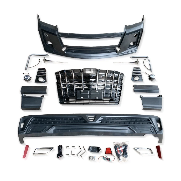 4x4 Car Accessories Front Rear Bumper Upgrade Surround Facelift Wide Conversion Body Kit for Toyota Hiace 2012-2018