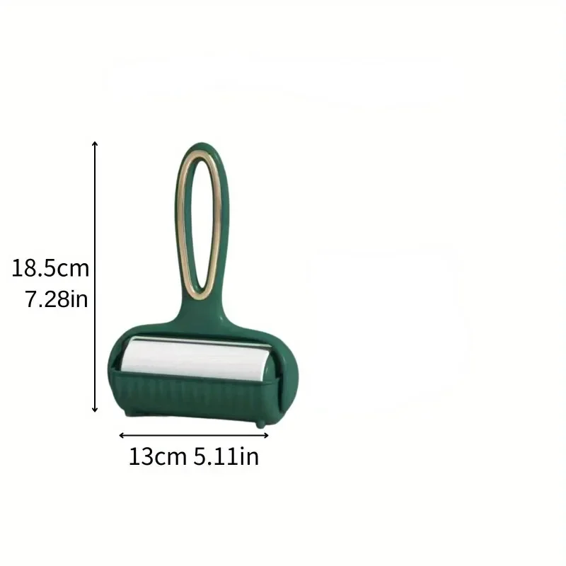 1pc Gold plated handle with hair roller, floor hair stick, clothes, and detachable hair removal device