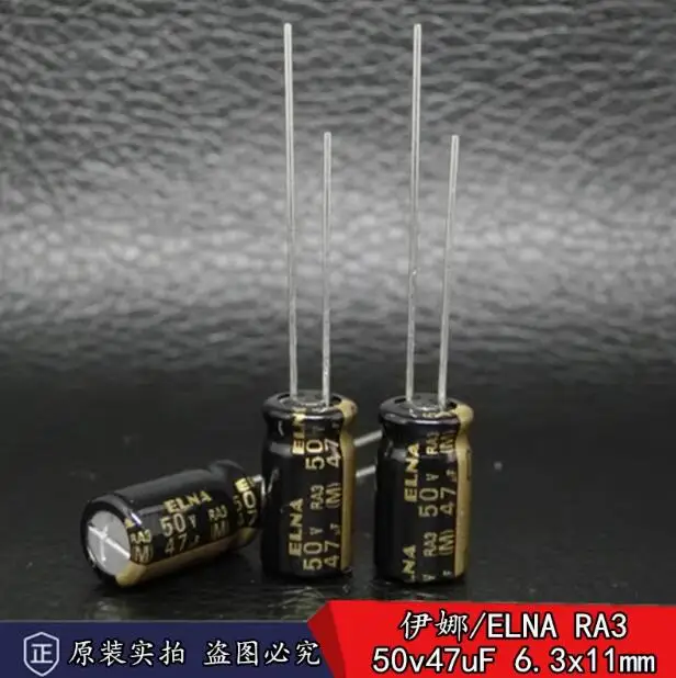 30pcs/lot Original Japanese ELNA RA3 50v 47uF imported audio fever electrolytic capacitor 6.3 * 11mm free shipping