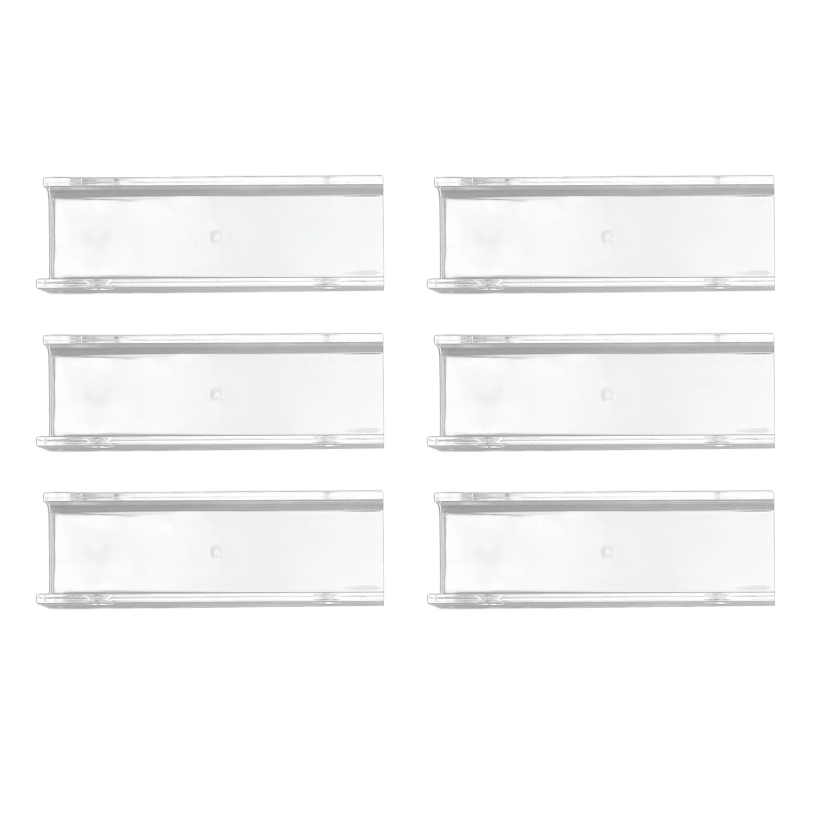 6 Pcs Acrylic Record Shelf Wall Mounted Clear Vinyl Record Album Holder for Display Storage