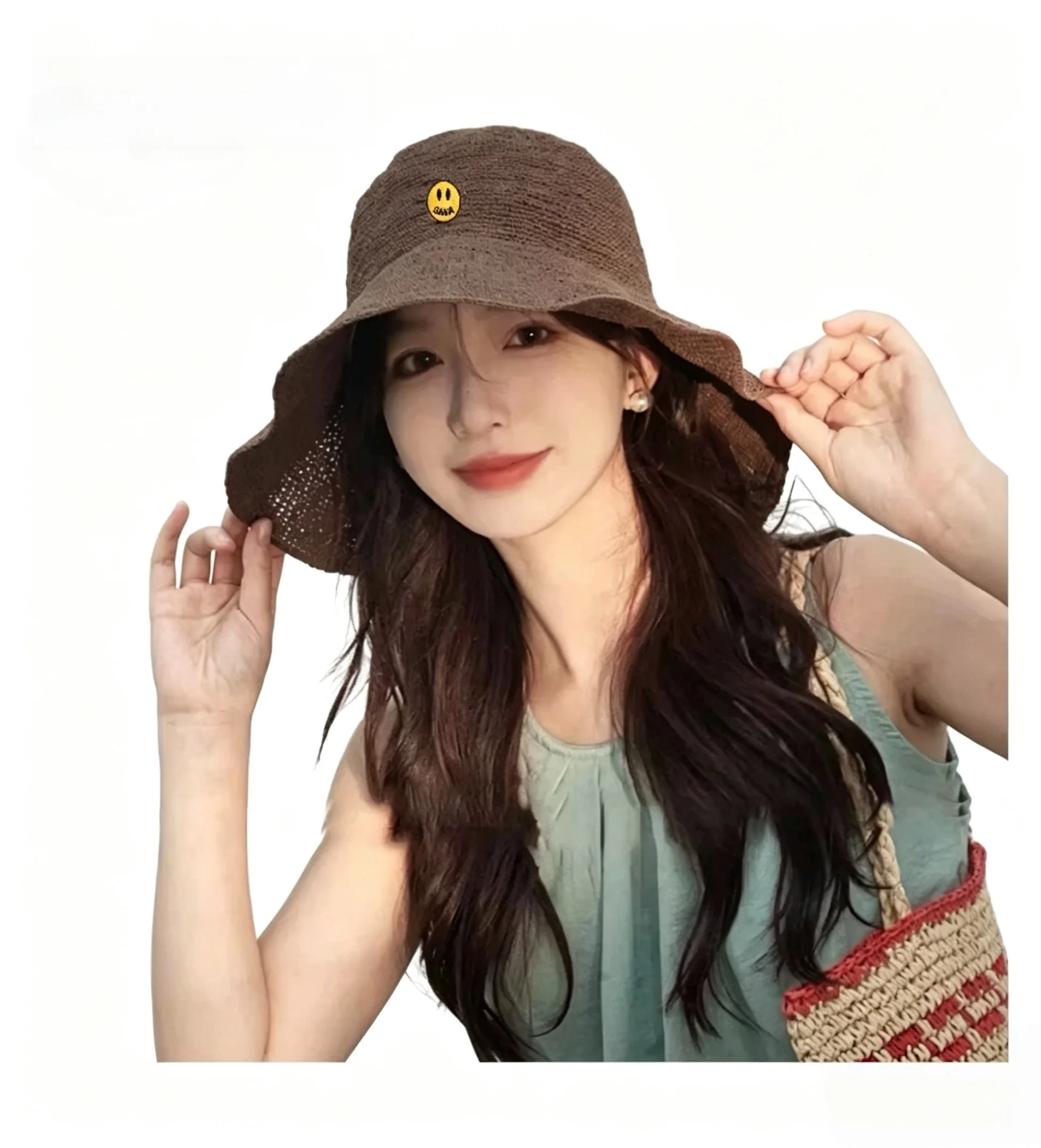 chapeau-de-paille-a-large-bord-de-style-japonais-pour-femme-chapeau-de-pecheur-d'ete-polyvalent-chapeau-de-protection-solaire-a-large-bord-chapeau-d'ombrage