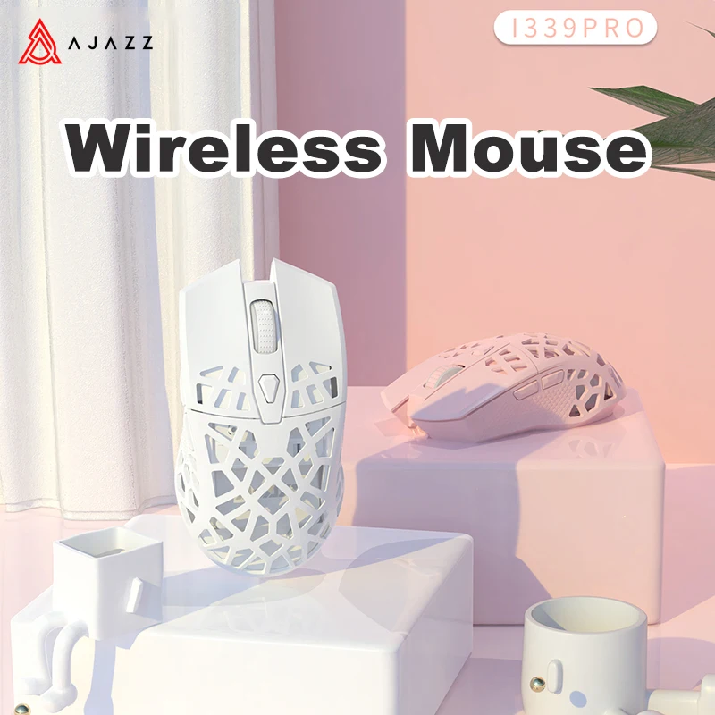 AJAZZ I339Pro 2.4G Wireless Gaming Mouse 16000 DPI Programmable Mice 7 Buttons Wired Macro Mouse Lightweight for PC Laptop