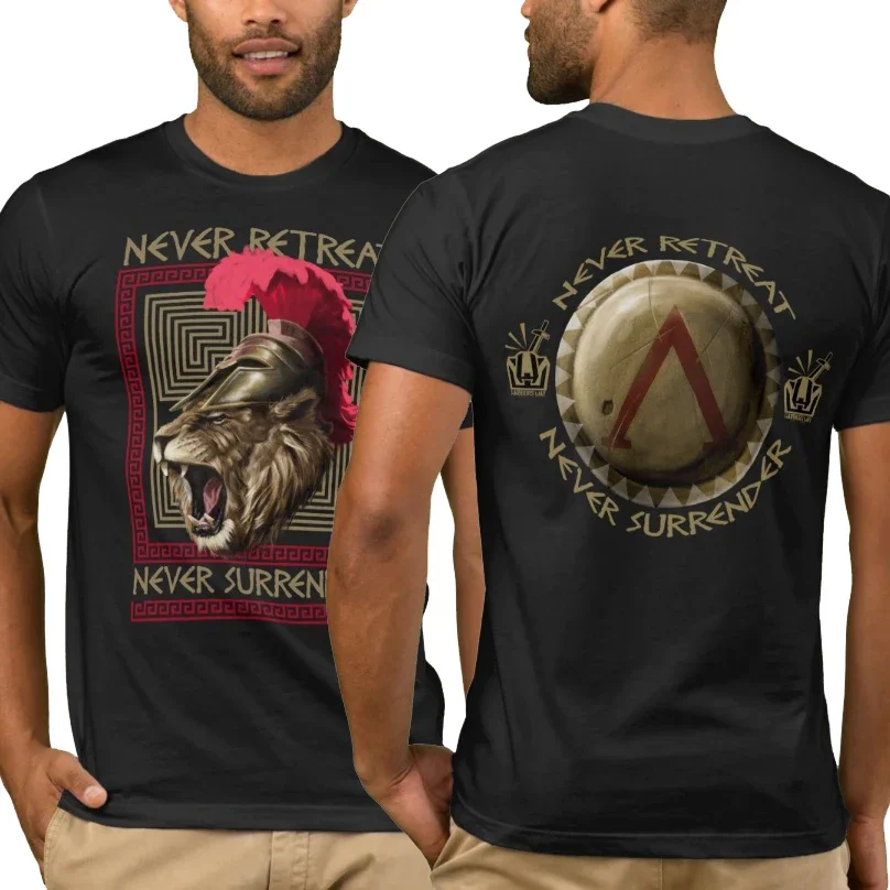 Camiseta Sparta Lion Warriors Way Spartan Motto 100% algodón cuello redondo verano manga corta Casual camiseta para hombre talla S-3XL