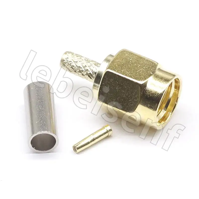 10pcs Coaxial RF Connector RP-SMA-J/K-1.5 Reverse Polarity Male Head Female Pin WIFI Antenna Extension Cable Connector