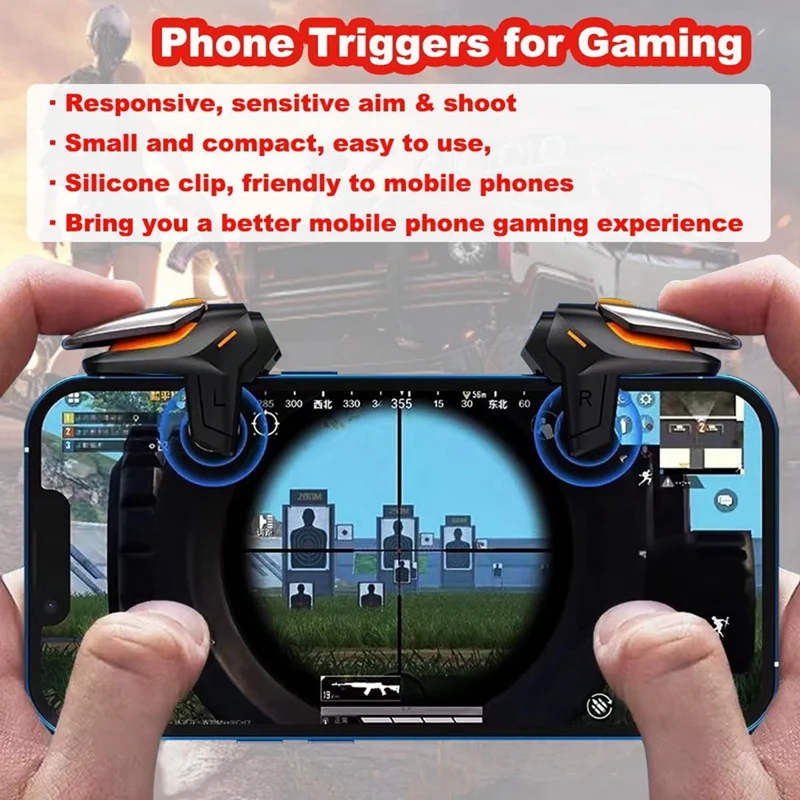 Phone Triggers for Gaming, New Version Gaming Triggers for Mobile Gaming, Sensitive Aim Phone Gaming Trigger-A55K