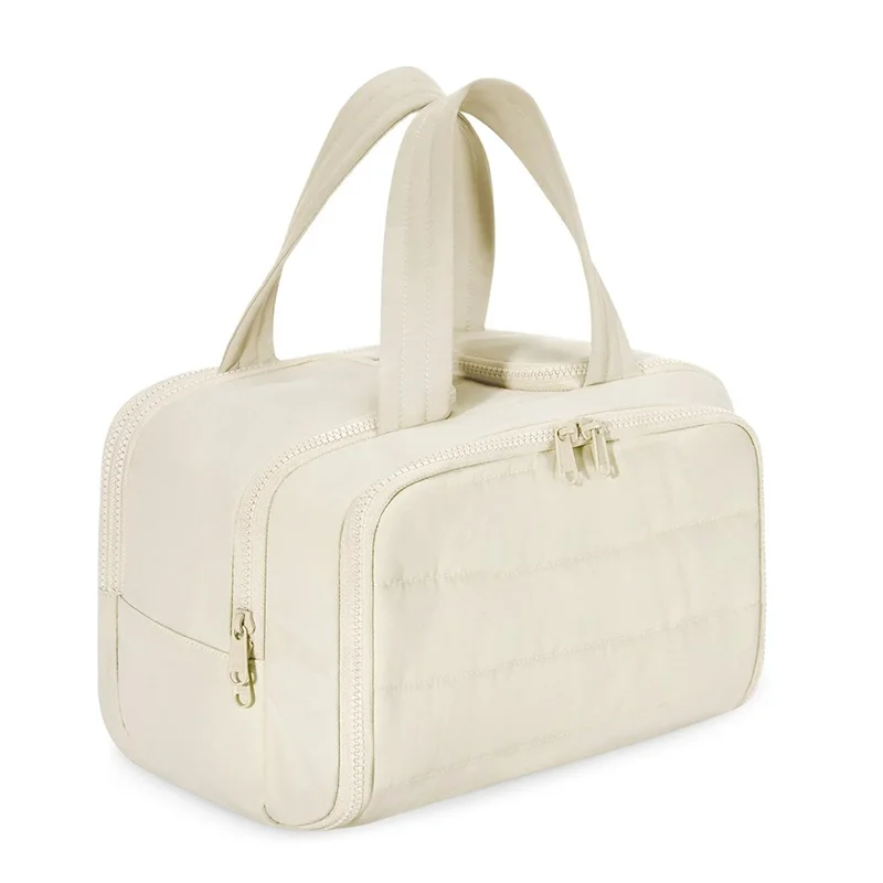 حقيبة مستحضرات التجميل للسفر من TEXU ذات سعة كبيرة وحقيبة مستحضرات التجميل للسفر ذات فتح واسع ومنظم حقيبة التخزين المحمولة مع للسفر