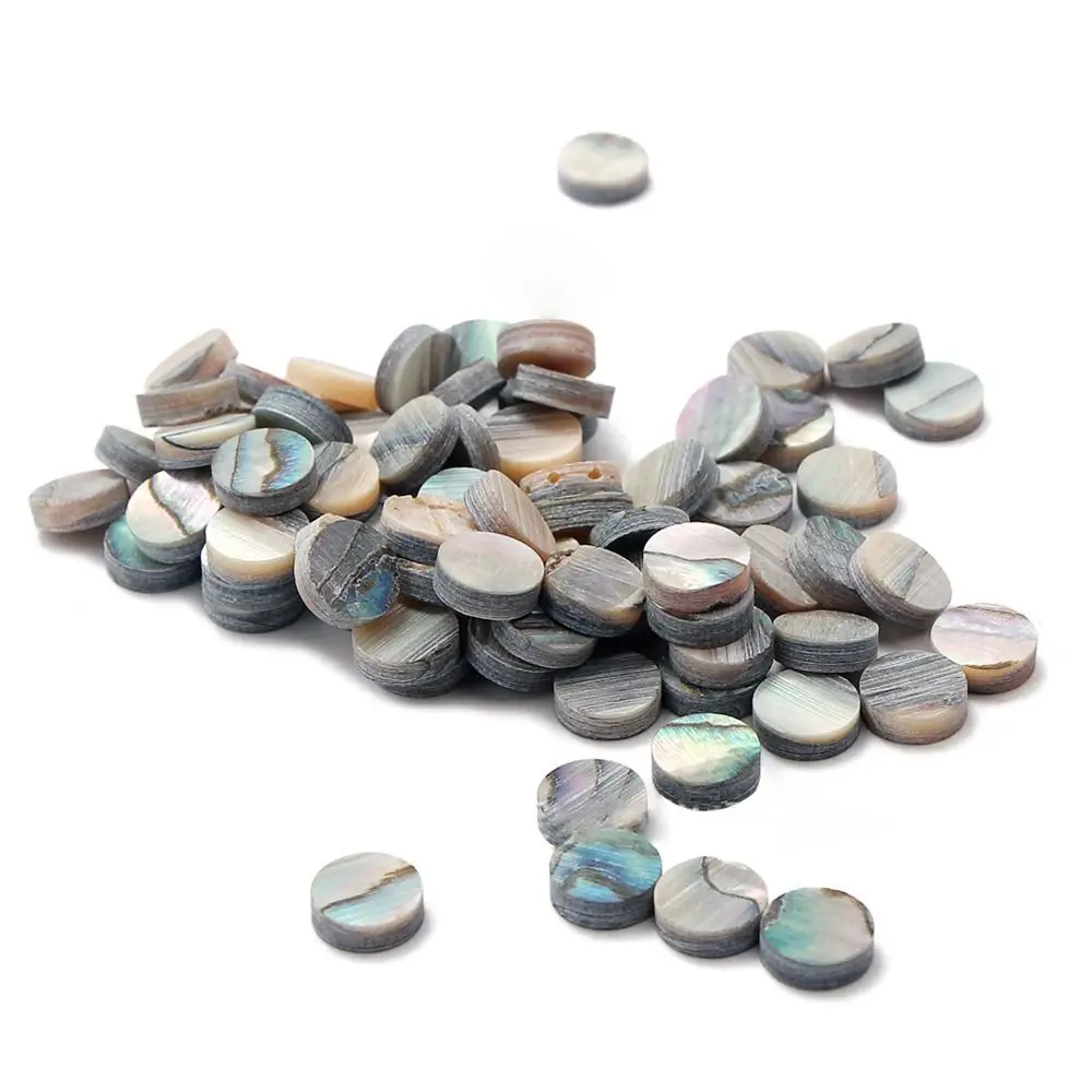 10 قطعة الأبيض الملونة الغيتار فريتس أجزاء الأصابع أذن البحر النقاط الترقيم نقطة اللؤلؤ قذيفة النقاط أذن البحر البطانة النقاط