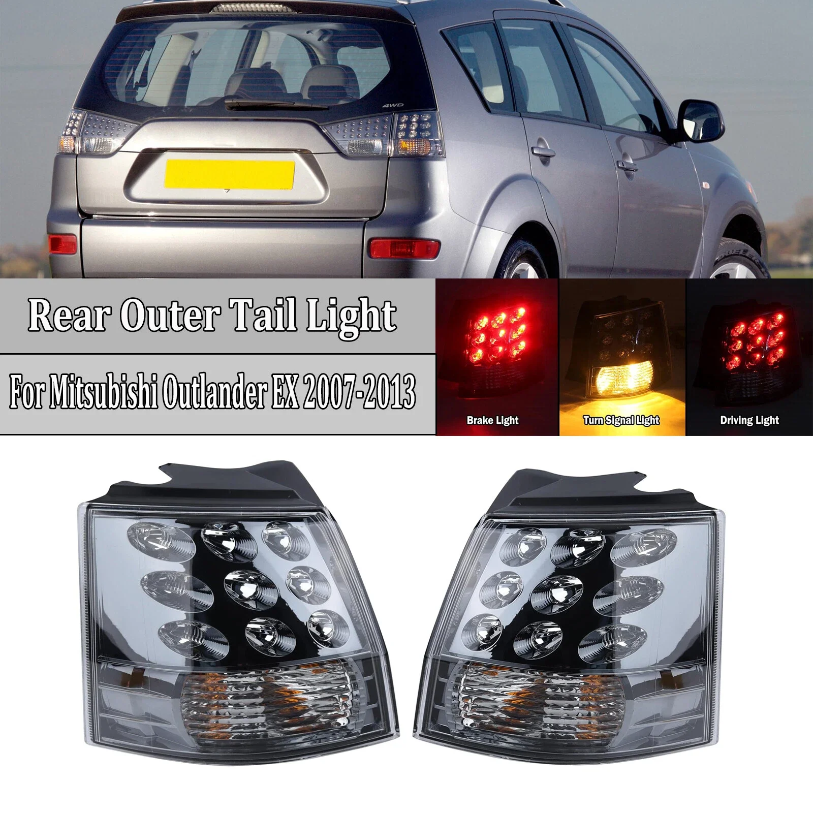 Car Rear Tail Light Brake Lamps Assembly Taillights For Mitsubishi Outlander EX 07~13 Rear Brake Stop Lamp 8330A379 8330A380