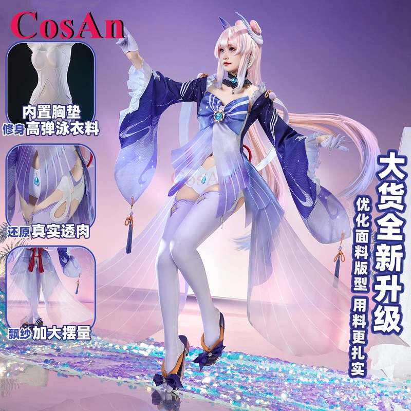 

CosAn Anime Game Genshin Impact Sangonomiya Kokomi Cosplay Costumes Gorgeous Sweet Dress V2.0 Halloween Party Role Play Clothing
