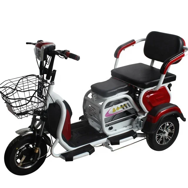 China Made Factory Direct Sell Long Ride Range Three Wheels Electric Tricycle Bicycle For Passagers