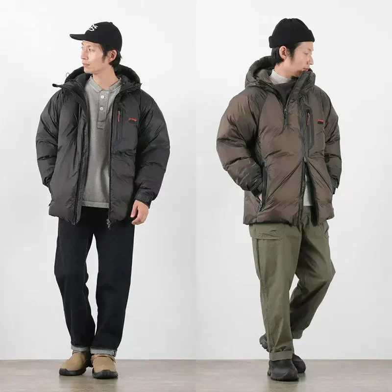 N@NGX وظيفة خارجية 90 بطة بيضاء أسفل سترة خفيفة الوزن بغطاء للرأس 600 جراب