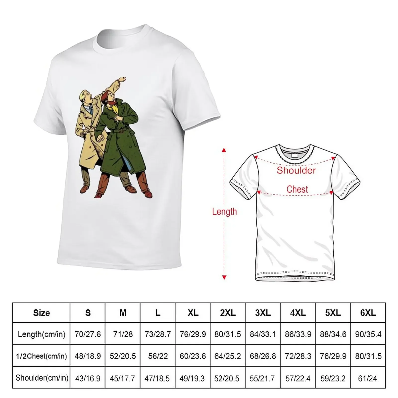 Blake and Mortimer (From The Sarcophagi of the Sixth Continent Part 1 (Les sargophages du Sixième Continent Tome 1) Cove T-Shirt