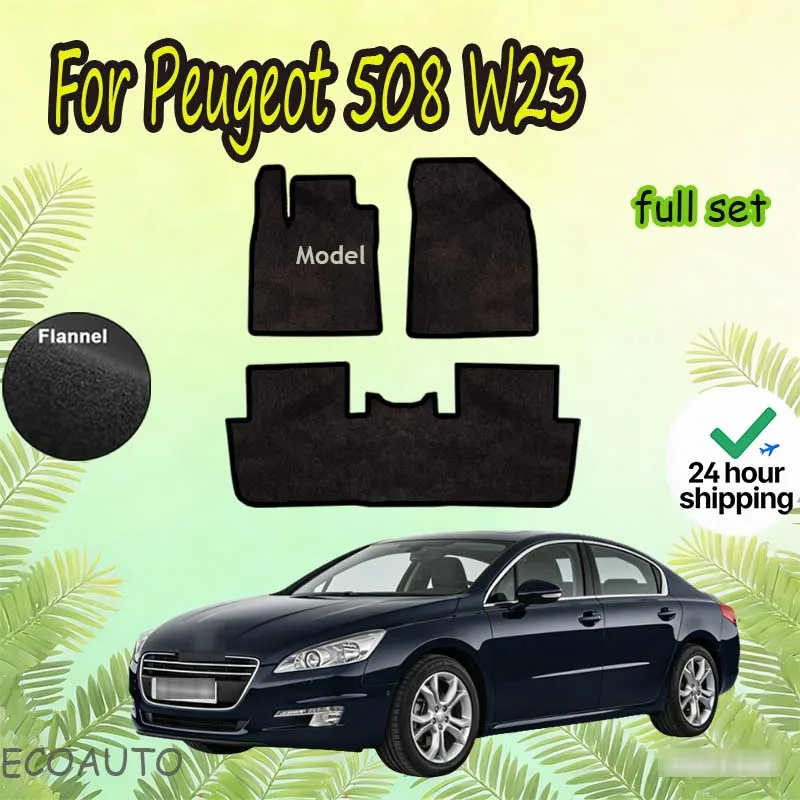 

Nylon Suede For Peugeot 508 W23 2011~2017 Car Floor Mats Rugs Panel Footpads Carpet Cover Accessories