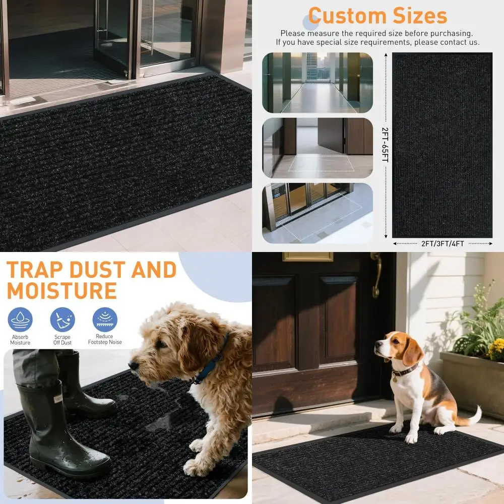 

Customizable Non-Slip Indoor/Outdoor Entrance Mat, 2ft x 14ft, Easy to Clean, Commercial Grade Door Mat, Low Profile for Enhance