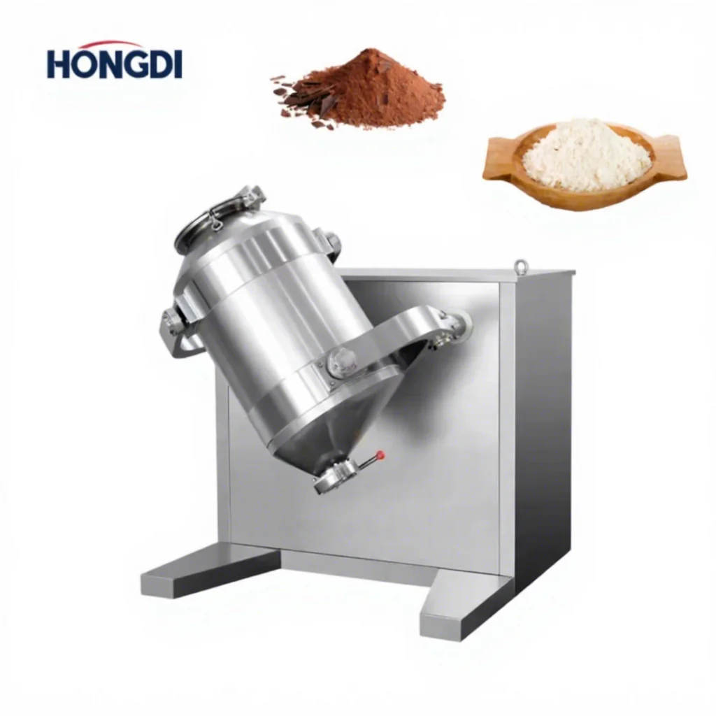 High Efficiency Industrial 3D Mixer Powder Blender Machine For Food Protein Powder Powder Mixing